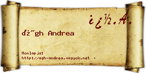 Ágh Andrea névjegykártya
