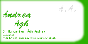 andrea agh business card