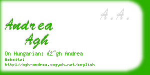 andrea agh business card